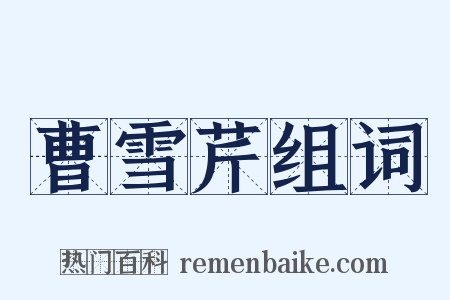 曹雪芹组词是什么意思的图片